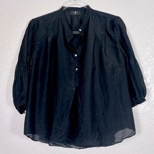 7FAMK black shear top about size medium